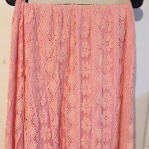 LuLaRoe pink Lucy maxi skirt